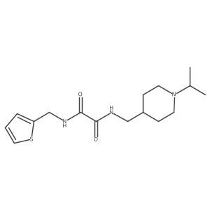 N1-((1-isopropylpiperidin-4-yl)methyl)-N2-(thiophen-2-ylmethyl)oxalamide结构式