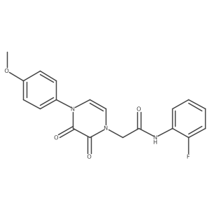 N-(2-fluorophenyl)-2-[4-(4-methoxyphenyl)-2,3-dioxo-1,2,3,4-tetrahydropyrazin-1-yl]acetamide结构式
