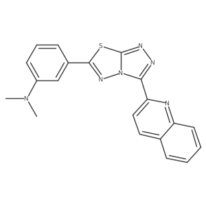 N,N-dimethyl-3-[3-(quinolin-2-yl)[1,2,4]triazolo[3,4-b][1,3,4]thiadiazol-6-yl]aniline结构式