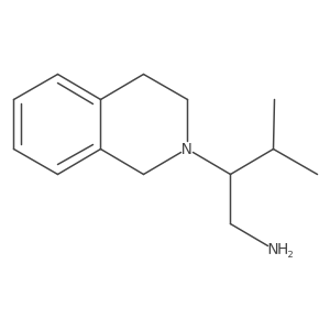 3-Methyl-2-(1,2,3,4-tetrahydroisoquinolin-2-yl)butan-1-amine结构式