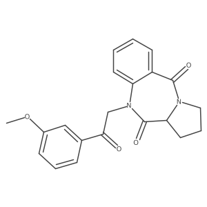 (11aS)-10-[2-(3-methoxyphenyl)-2-oxoethyl]-2,3-dihydro-1H-pyrrolo[2,1-c][1,4]benzodiazepine-5,11(10H,11aH)-dione Structure