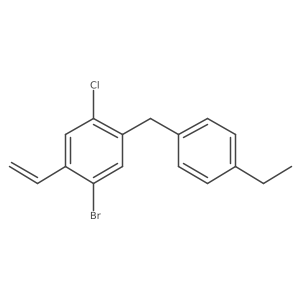 1-Bromo-4-chloro-5-(4-ethylbenzyl)-2-vinylbenzene结构式