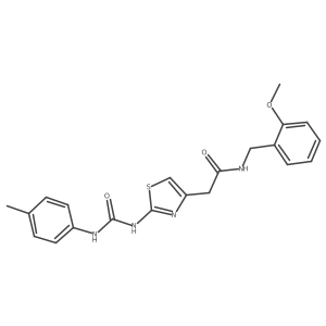N-(2-methoxybenzyl)-2-(2-(3-(p-tolyl)ureido)thiazol-4-yl)acetamide Structure