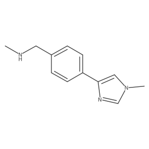 N-methyl-1-[4-(1-methylimidazol-4-yl)phenyl]methanamine结构式