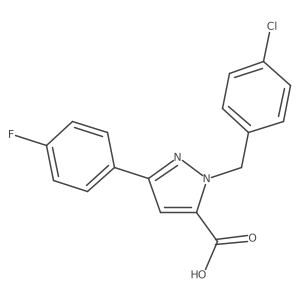 1-(4-Chlorobenzyl)-3-(4-fluorophenyl)-1H-pyrazole-5-carboxylic acid Structure