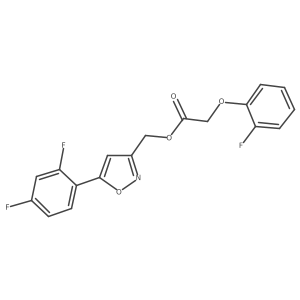 (5-(2,4-Difluorophenyl)isoxazol-3-yl)methyl 2-(2-fluorophenoxy)acetate结构式