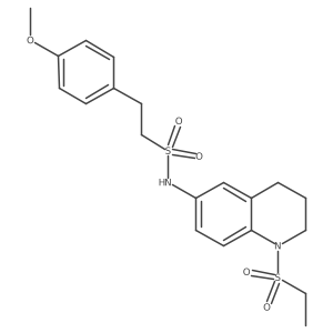 N-(1-(ethylsulfonyl)-1,2,3,4-tetrahydroquinolin-6-yl)-2-(4-methoxyphenyl)ethanesulfonamide结构式