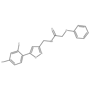 N-{[5-(2,4-difluorophenyl)-1,2-oxazol-3-yl]methyl}-2-phenoxyacetamide结构式