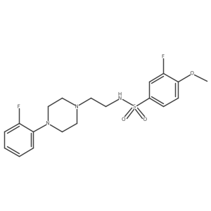 3-fluoro-N-(2-(4-(2-fluorophenyl)piperazin-1-yl)ethyl)-4-methoxybenzenesulfonamide结构式