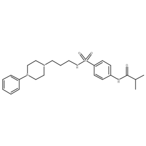 N-(4-(N-(3-(4-phenylpiperazin-1-yl)propyl)sulfamoyl)phenyl)isobutyramide Structure
