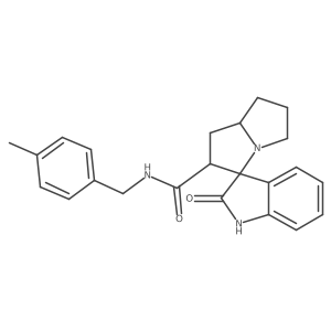 1,1a(2),2,2a(2),5a(2),6a(2),7a(2),7a(2)a-Octahydro-N-[(4-methylphenyl)methyl]-2-oxospiro[3H-indole-3,3a(2)-[3H]pyrrolizine]-2a(2)-carboxamide结构式