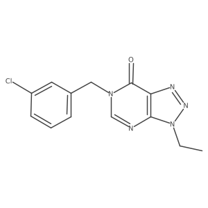 6-(3-chlorobenzyl)-3-ethyl-3H-[1,2,3]triazolo[4,5-d]pyrimidin-7(6H)-one结构式
