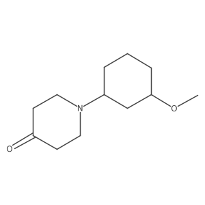 4-Piperidinone, 1-[(1R,3S)-3-methoxycyclohexyl]-, rel- Structure