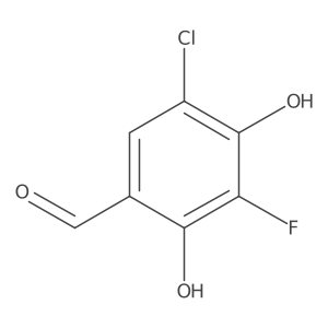 5-Chloro-3-fluoro-2,4-dihydroxybenzaldehyde结构式