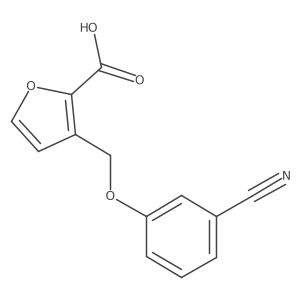 3-(3-Cyanophenoxymethyl)furan-2-carboxylic acid结构式