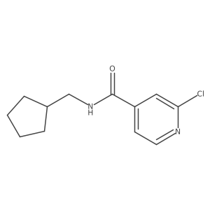 2-chloro-N-(cyclopentylmethyl)pyridine-4-carboxamide结构式