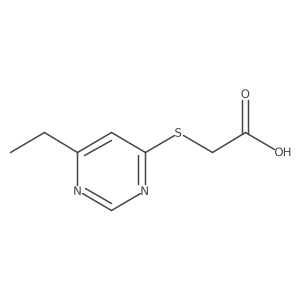 [(6-Ethylpyrimidin-4-yl)thio]acetic acid结构式