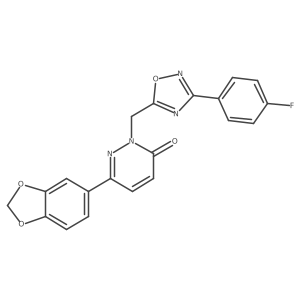 6-(2H-1,3-benzodioxol-5-yl)-2-{[3-(4-fluorophenyl)-1,2,4-oxadiazol-5-yl]methyl}-2,3-dihydropyridazin-3-one Structure
