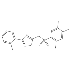 3-(o-Tolyl)-5-(((2,4,5-trimethylphenyl)sulfonyl)methyl)-1,2,4-oxadiazole Structure