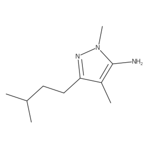 1,4-Dimethyl-3-(3-methylbutyl)-1H-pyrazol-5-amine结构式