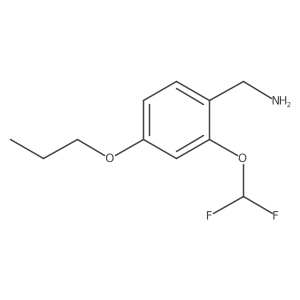 [2-(Difluoromethoxy)-4-propoxyphenyl]methanamine Structure