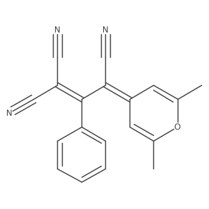 3-(2,6-Dimethyl-4H-pyran-4-ylidene)-2-phenylprop-1-ene-1,1,3-tricarbonitrile Structure
