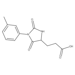 3-[1-(3-Methylphenyl)-2,5-dioxoimidazolidin-4-yl]propanoic acid结构式