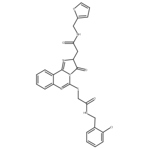 N-[(2-chlorophenyl)methyl]-2-{[3-oxo-2-({[(thiophen-2-yl)methyl]carbamoyl}methyl)-2H,3H-imidazo[1,2-c]quinazolin-5-yl]sulfanyl}acetamide Structure