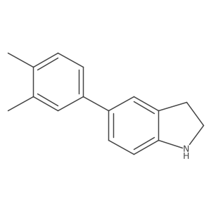 5-(3,4-dimethylphenyl)-2,3-dihydro-1H-indole结构式