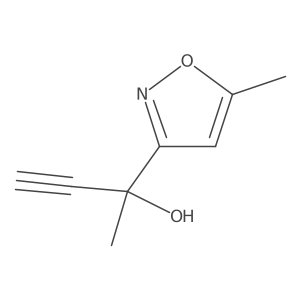 (2R)-2-(5-methyl-1,2-oxazol-3-yl)but-3-yn-2-ol Structure