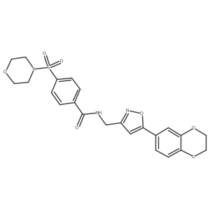 N-((5-(2,3-dihydrobenzo[b][1,4]dioxin-6-yl)isoxazol-3-yl)methyl)-4-(morpholinosulfonyl)benzamide结构式