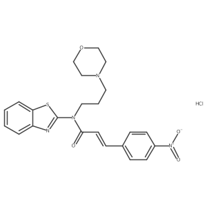 (E)-N-(benzo[d]thiazol-2-yl)-N-(3-morpholinopropyl)-3-(4-nitrophenyl)acrylamide hydrochloride结构式