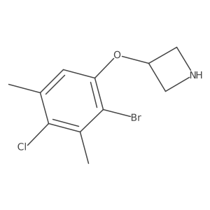 3-(2-Bromo-4-chloro-3,5-dimethylphenoxy)azetidine结构式