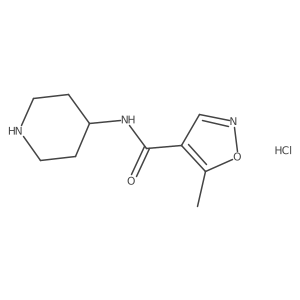 5-methyl-N-(piperidin-4-yl)-1,2-oxazole-4-carboxamide hydrochloride结构式