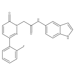 2-[3-(2-fluorophenyl)-6-oxopyridazin-1(6H)-yl]-N-(1H-indol-5-yl)acetamide结构式