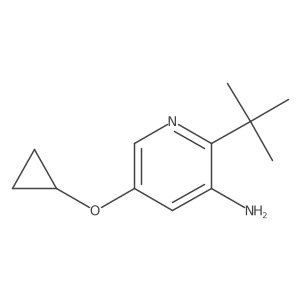 2-Tert-butyl-5-cyclopropoxypyridin-3-amine结构式