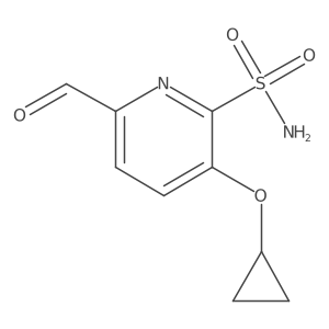 3-Cyclopropoxy-6-formylpyridine-2-sulfonamide结构式