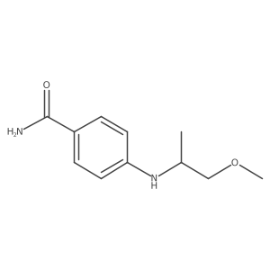4-[(1-Methoxypropan-2-yl)amino]benzamide结构式