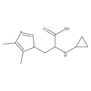 2-(cyclopropylamino)-3-(4,5-dimethyl-1H-imidazol-1-yl)propanoic acid结构式