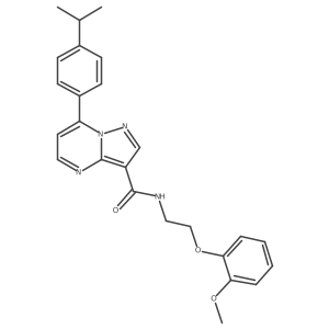N-[2-(2-methoxyphenoxy)ethyl]-7-[4-(propan-2-yl)phenyl]pyrazolo[1,5-a]pyrimidine-3-carboxamide Structure