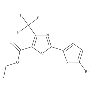 Ethyl 2-(5-bromothiophen-2-yl)-4-(trifluoromethyl)-1,3-thiazole-5-carboxylate Structure
