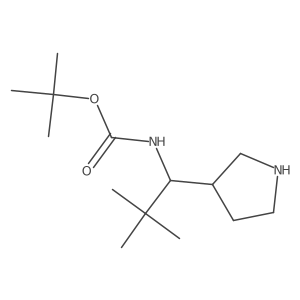 tert-butyl N-[2,2-dimethyl-1-(pyrrolidin-3-yl)propyl]carbamate结构式
