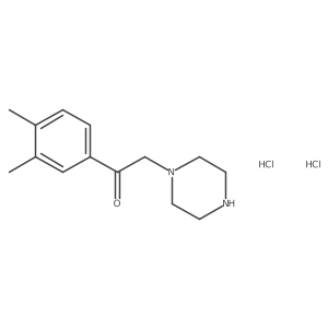 1-(3,4-Dimethylphenyl)-2-(piperazin-1-yl)ethan-1-one dihydrochloride Structure