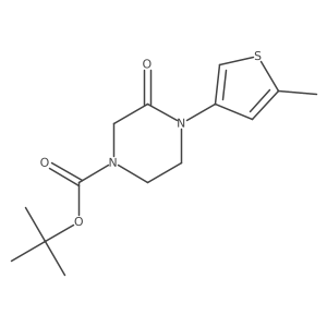 Tert-butyl 4-(5-methylthiophen-3-yl)-3-oxopiperazine-1-carboxylate结构式
