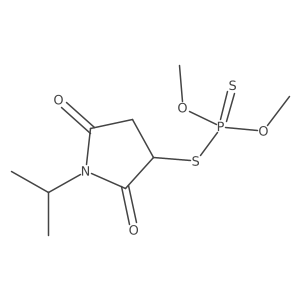 Phosphorodithioic acid, O,O-dimethyl ester, S-ester with N-isopropyl-2-mercaptosuccinimide结构式