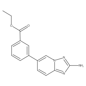 Ethyl 3-(2-amino[1,2,4]triazolo[1,5-a]pyridin-6-yl)benzoate结构式