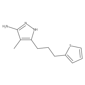 4-methyl-3-[3-(thiophen-2-yl)propyl]-1H-pyrazol-5-amine Structure