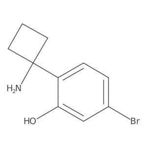 2-(1-Aminocyclobutyl)-5-bromophenol结构式