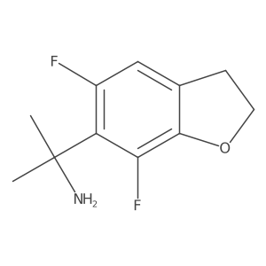 6-Benzofuranmethanamine, 5,7-difluoro-2,3-dihydro-I+/-,I+/--dimethyl-结构式