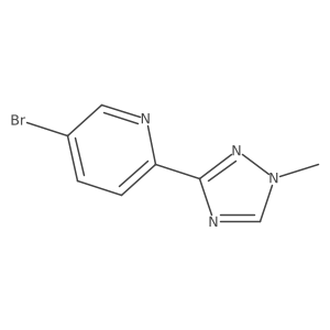 5-bromo-2-(1-methyl-1H-1,2,4-triazol-3-yl)pyridine结构式